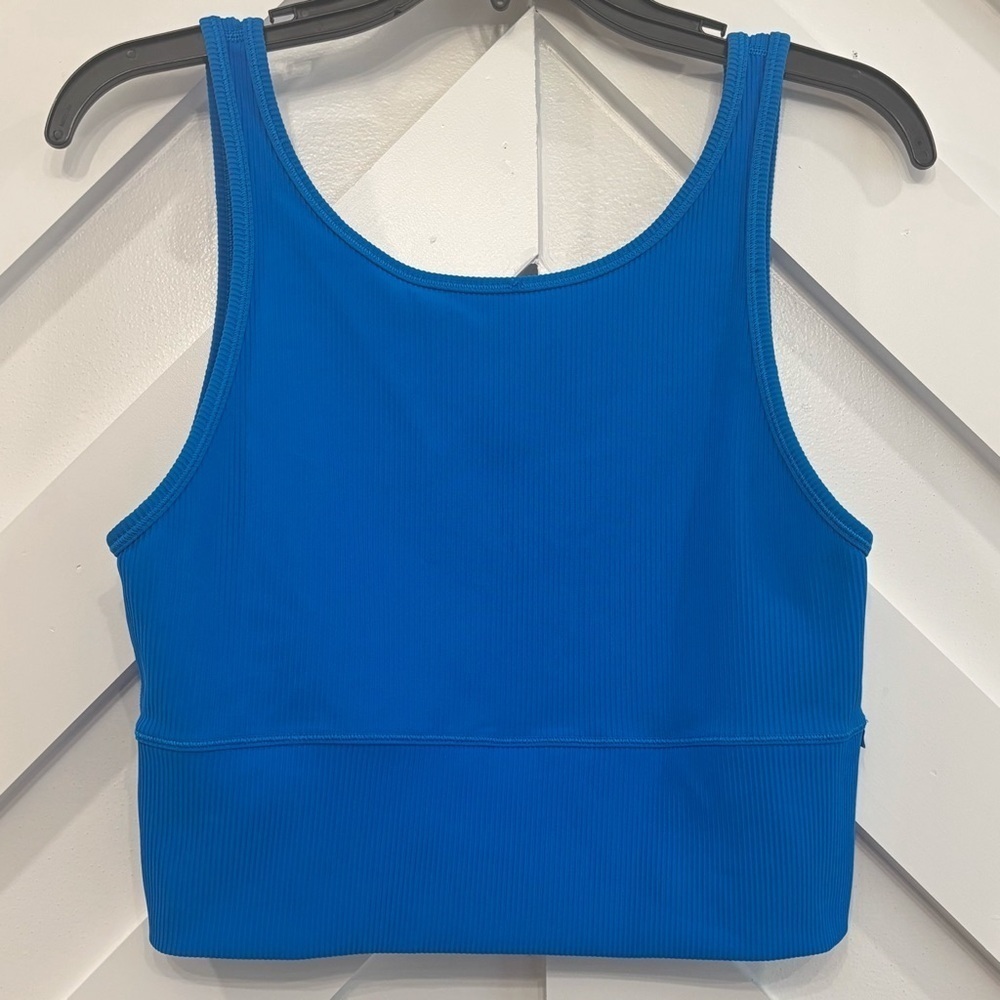 Lululemon Power Pivot Ribbed Tank Top Size 10 In Poolside